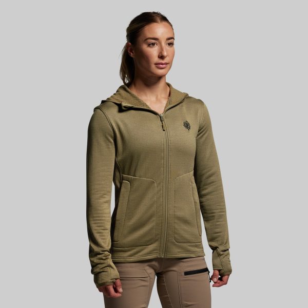 Women's Quiver Full Zip Hoodie 2.0 (OD Green)