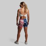 FLEX Stretchy Jean Short (American Flag)