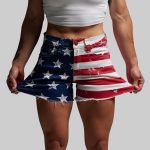 FLEX Stretchy Jean Short (American Flag)