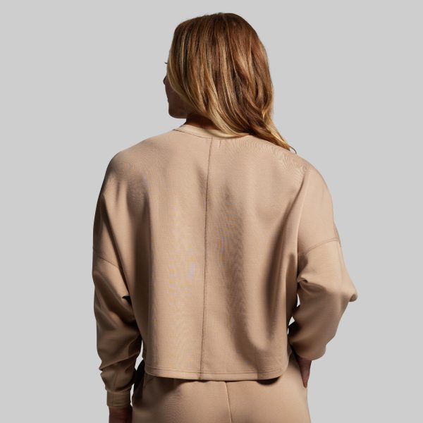 Lounge Lux Cropped Pullover (Mink)