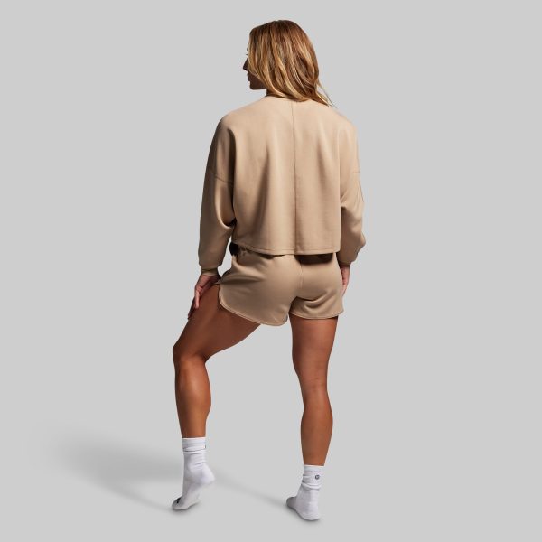 Lounge Lux Cropped Pullover (Mink)