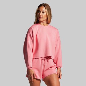 Lounge Lux Cropped Pullover (Faded Rose)