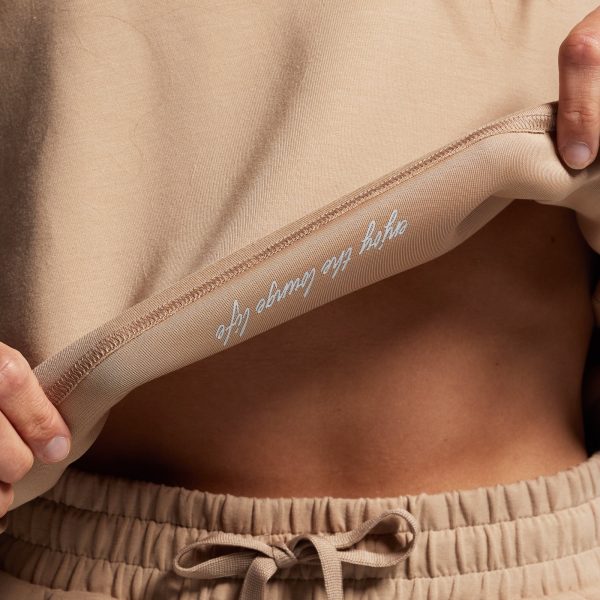 Lounge Lux Cropped Pullover (Mink)