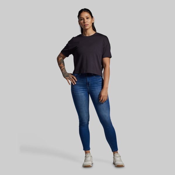 BP Premium Basic Crop Tee (Black)