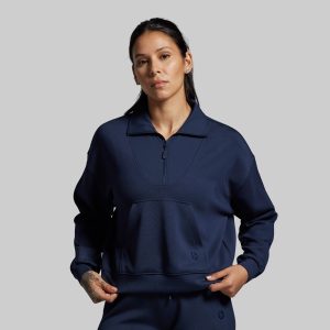 Lounge Lux Quarter Zip Pullover (BP Navy)